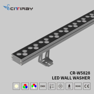 【CITIRAY】(CR-W5828)LED Wall Washer light,IP66 Outdoor Architectural & bridge lighting, DMX512 or DALI2 Control, RGB/RGBW/White/Warm White